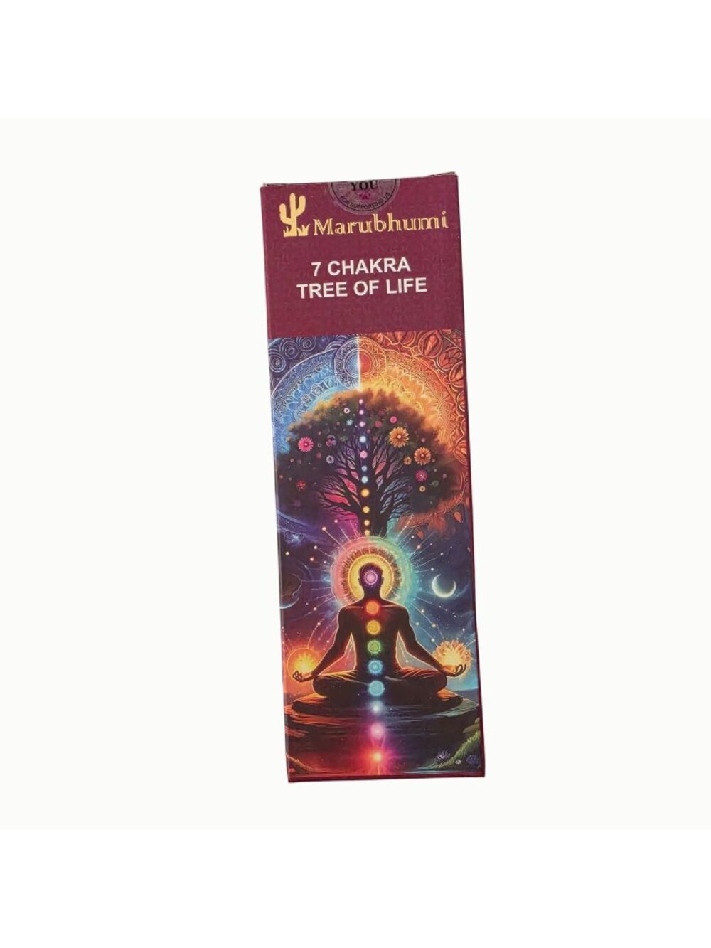 Marubhumi 7 Chakra Tree of Life Crystal Gemstone Bonsai Decor 300 Beads w/ Box